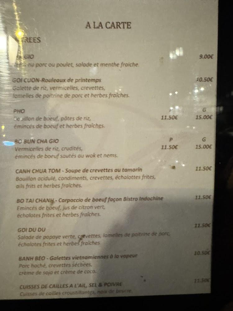 Bistro Indochine - Menu Image 1